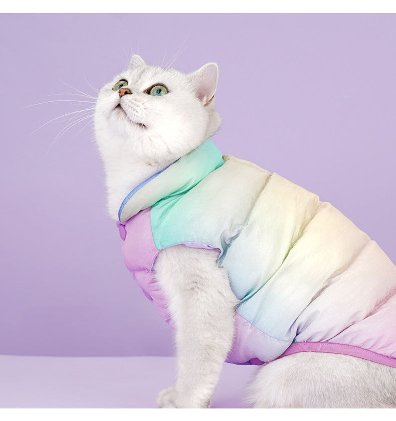 Colorful Pet Vest Top Cat Warm Winter Fashion Clothes