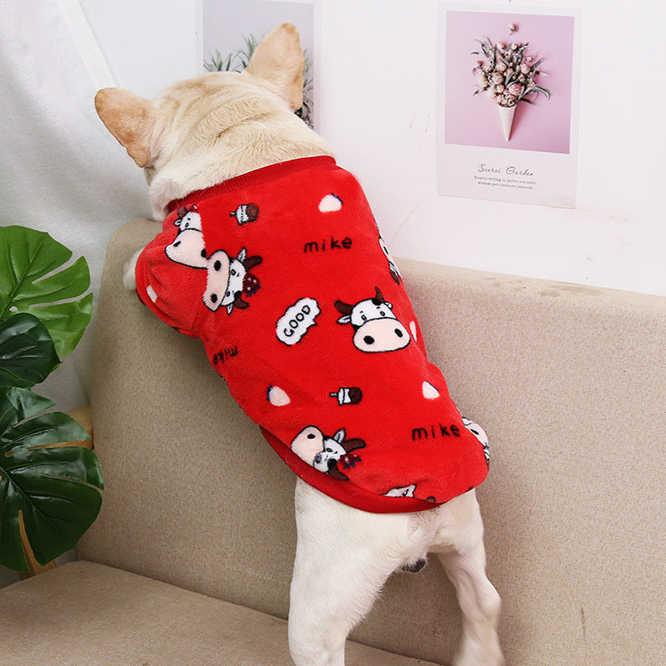 Puppy Autumn And Winter Warm Pajamas Jacket Pet Supplies