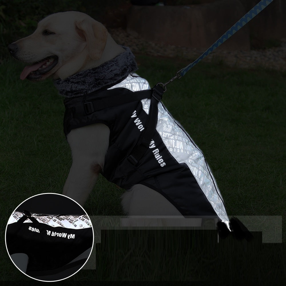 Warm Waterproof Reflective Big Dog Shell Jacket Pet Clothing