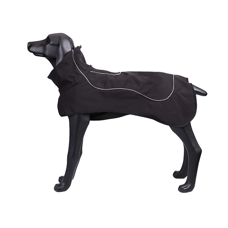 Large and medium-sized dog warm raincoat