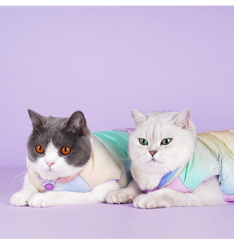 Colorful Pet Vest Top Cat Warm Winter Fashion Clothes