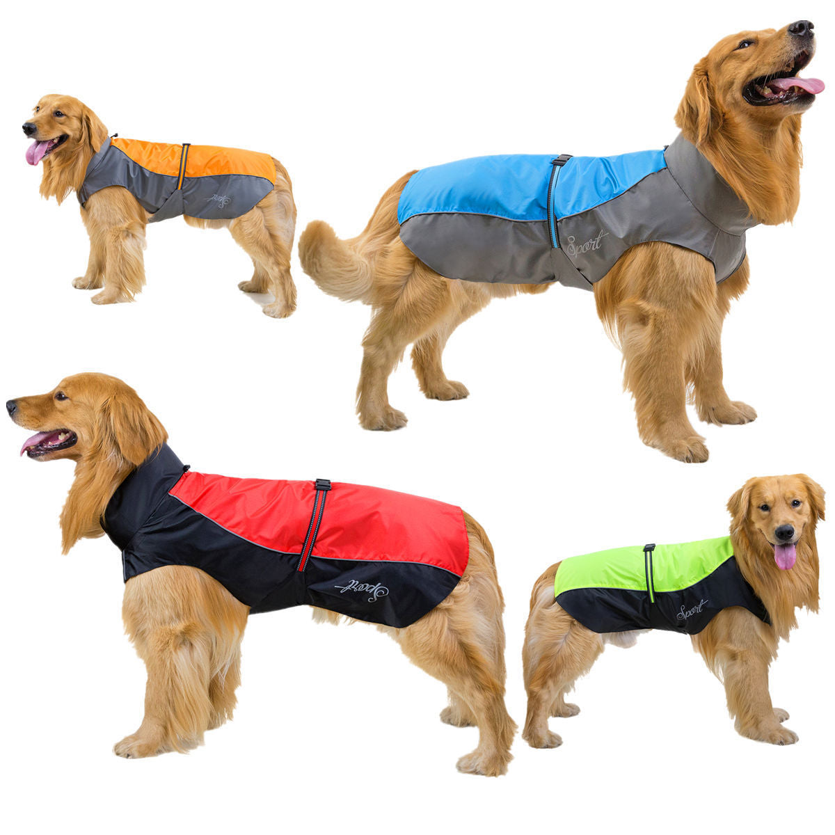 Pet Big Dog Clothes Raincoat Golden Retriever Husky